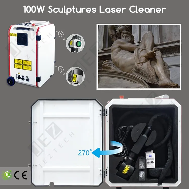 De mobiele schilder met de 100W laserreinigingsmachine